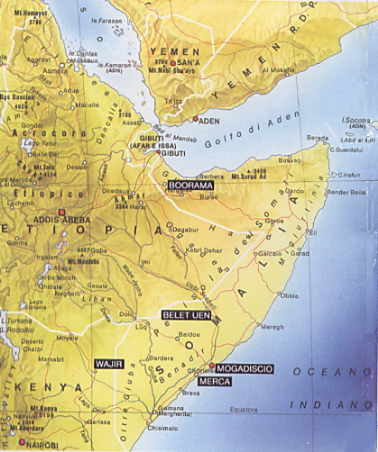 carta della Somalia